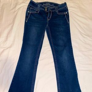 Bootcut, low-rise jeans